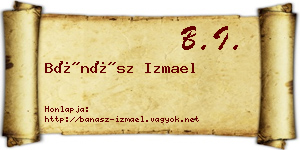 Bánász Izmael névjegykártya
